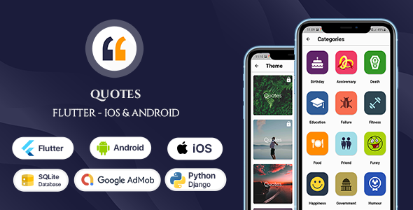 Quotes App – Flutter Review: Full App + Admin Nulled