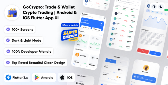 GoCrypto: Trade & Wallet Review: Flutter UI Kit