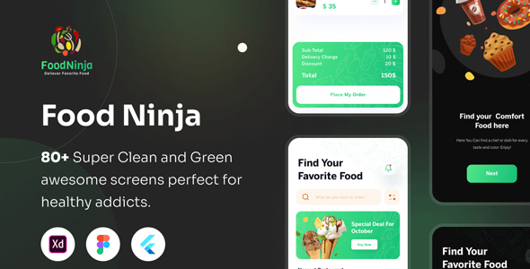 Food Ninja – Food Delivery App Flutter UI Template