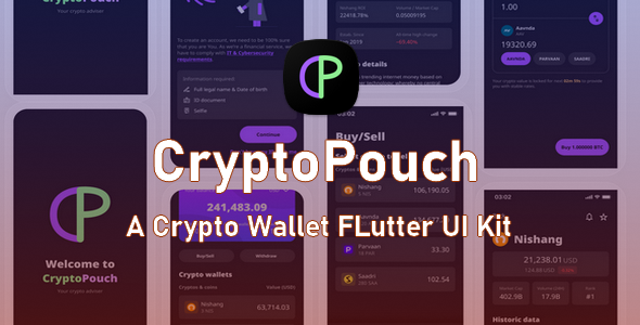 CryptoPouch Review: Flutter Crypto Wallet UI Kit