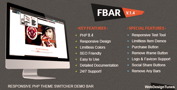 FBar Review: Responsive PHP Theme Switcher Demo Bar Nulled