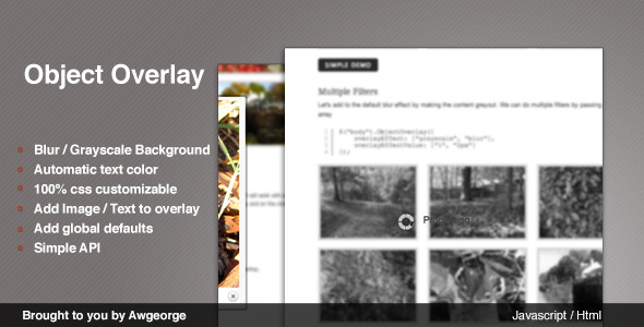 jQuery Object Overlay Review: Clean JS Overlay Tool