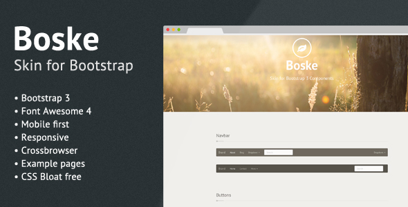Boske – Skin for Bootstrap 3