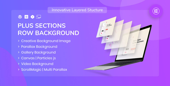 PlusSections – Ultimate Parallax | Video | Particles Row Background for Elementor