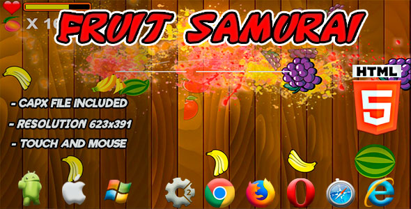 Fruit Samurai – HTML5 Game Review: Slicing Fun Nulled