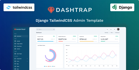 Dashtrap – Django & TailwindCSS Admin & Dashboard Template Nulled