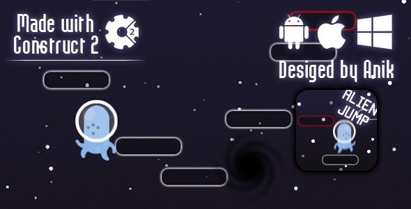 Alien Jump – HTML5 Game (CAPX)