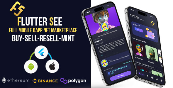 FlutterSee – Full Flutter NFT Marketplace Mobile App With Solidity Nulled