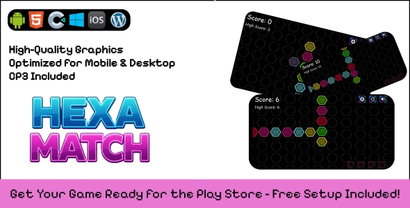 Hexa Match – Construct 3 Game Review: AdMob Ready