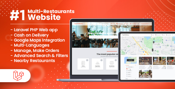Customer Website For Multi-Restaurants Laravel App Review Nulled