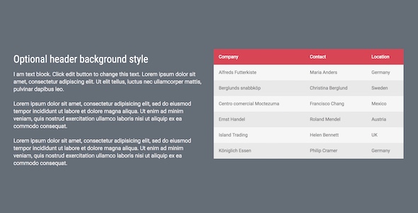 Data Table – Addon for WPBakery Review: Quick Tables