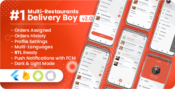 Delivery Boy For Multi-Restaurants Flutter App Review