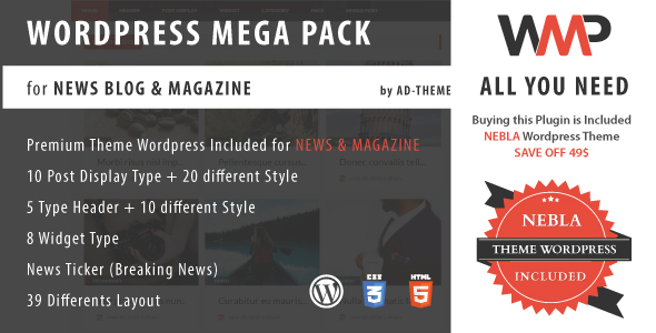 WP Mega Pack for News, Blog and Magazine – All you need Nulled