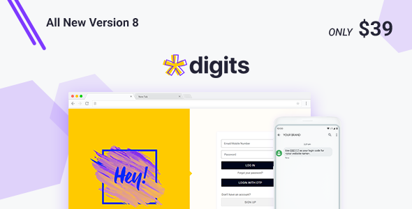 Digits : WordPress Mobile Phone Number OTP Signup and Login Form Nulled