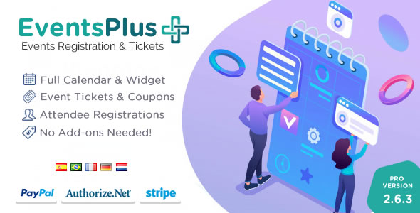 WordPress Events Calendar Registration & Tickets Nulled