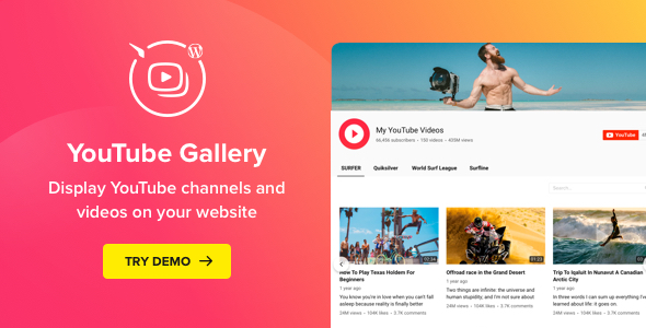 YouTube Plugin – WordPress YouTube Gallery Nulled